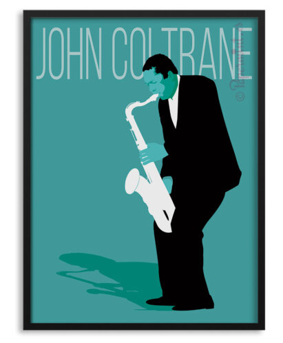 Cuadro con imagen de John Coltrane