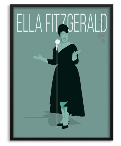 Cuadro con ilustración de Ella Fitzgerald.