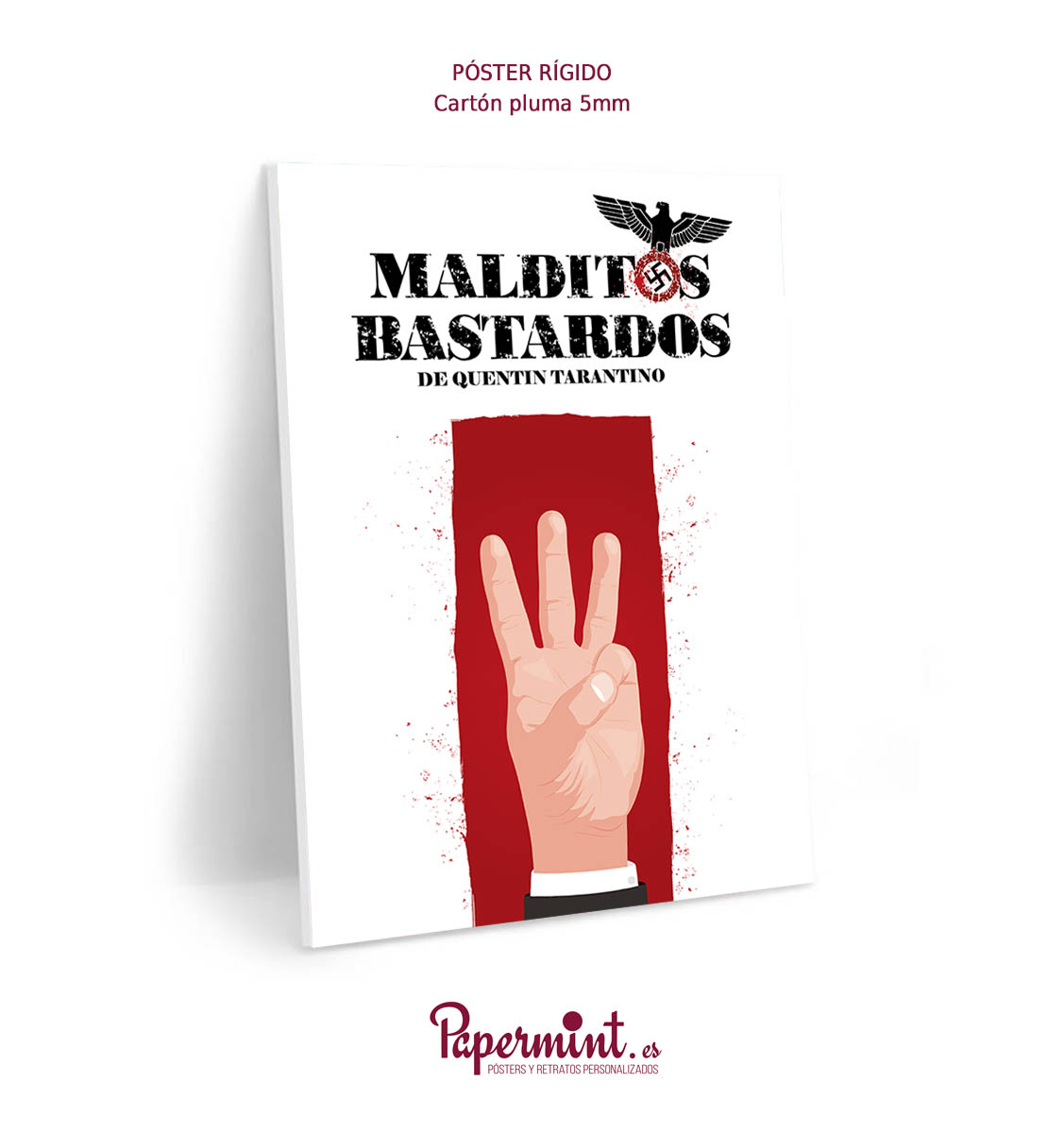 Póster rígido de "Malditos Bastardos" de Tarantino
