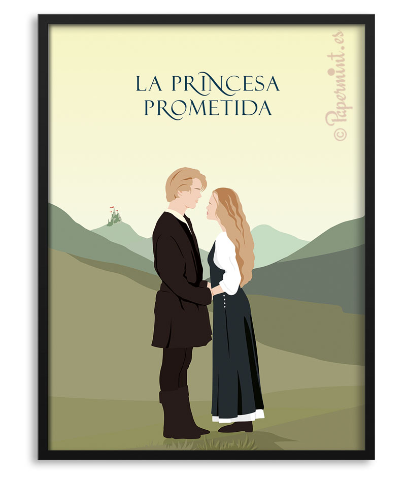 Póster con marco de la película "La princesa prometida"