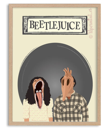 Póster con marco de la película Beetlejuice.