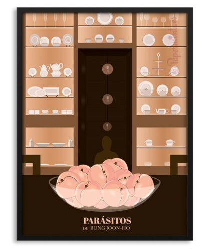 Póster con marco de la película "Parásitos"