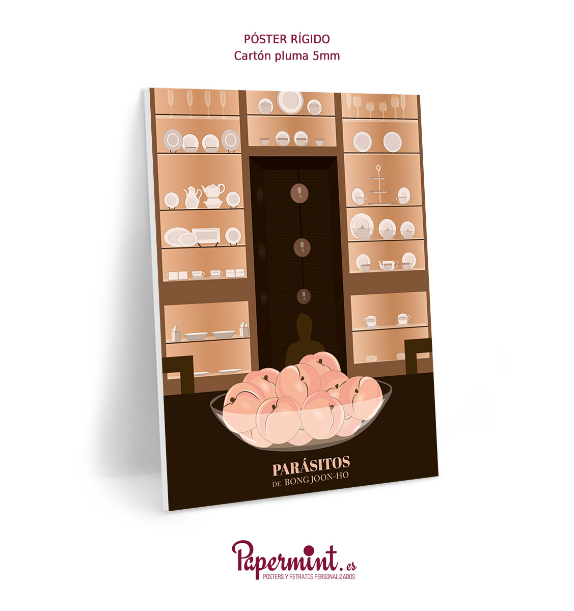 Póster con formato rígido de la película "Parásitos"