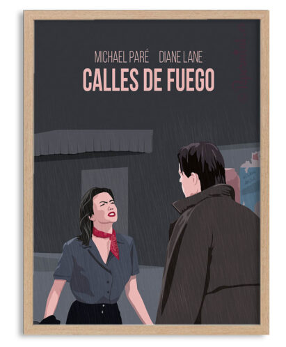 Cuadro de "Calles de Fuego" para decoración cinéfila.