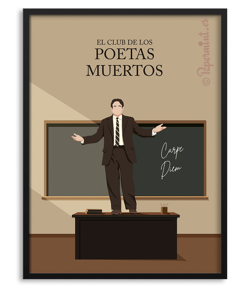 Cuadro con póster de la película "El club de los poetas muertos"