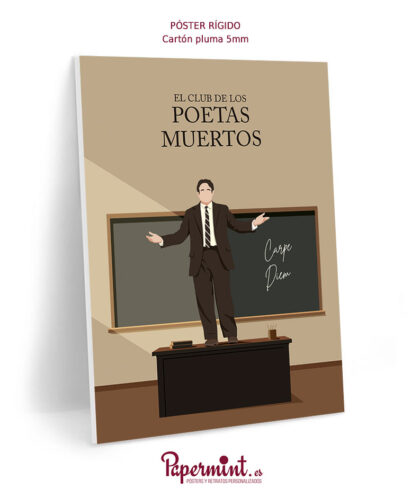 Póster en formato rígido y vertical de "Dead Poets Society"