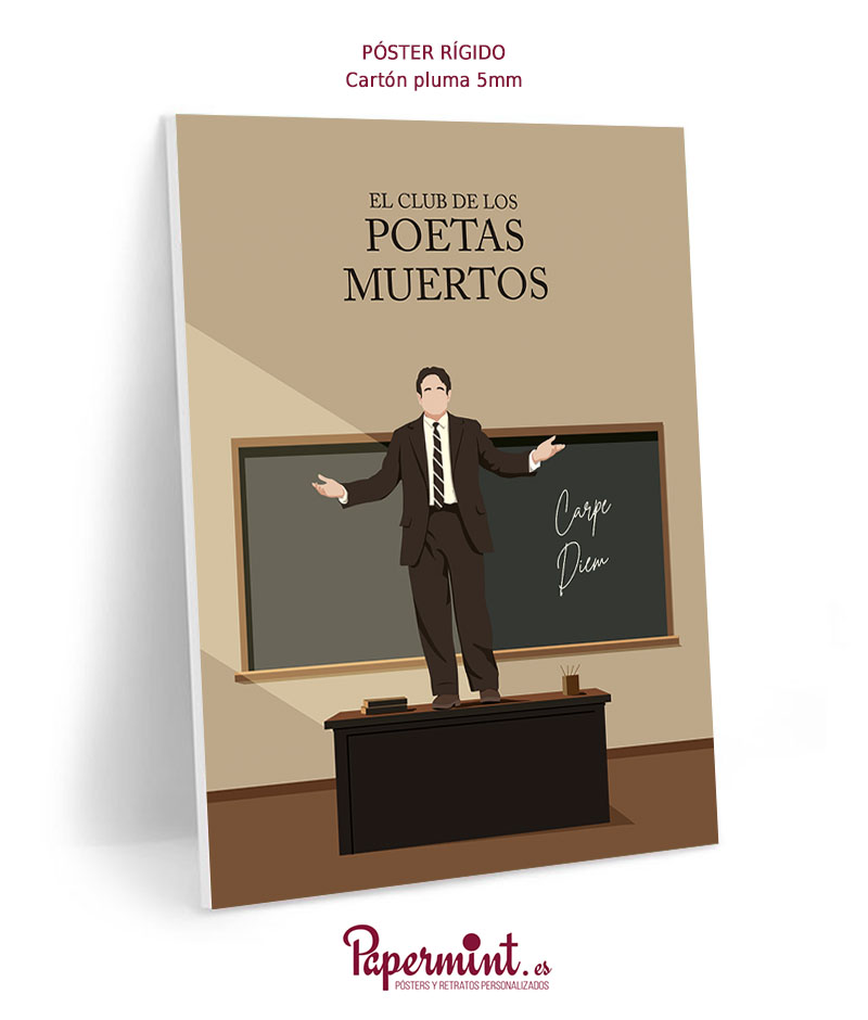 Póster en formato rígido y vertical de "Dead Poets Society"