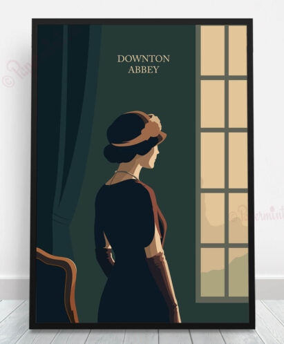 Póster con cuadro de la serie "Downton Abbey" con imagen de Lady Mary.