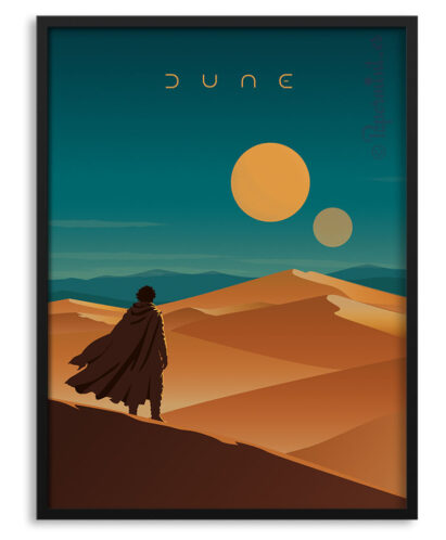 Cuadro con ilustración de "Dune" la película.