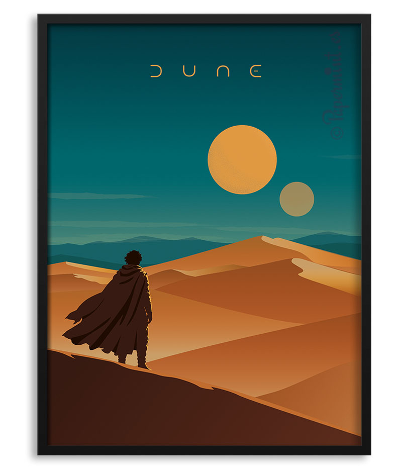 Cuadro con ilustración de "Dune" la película.