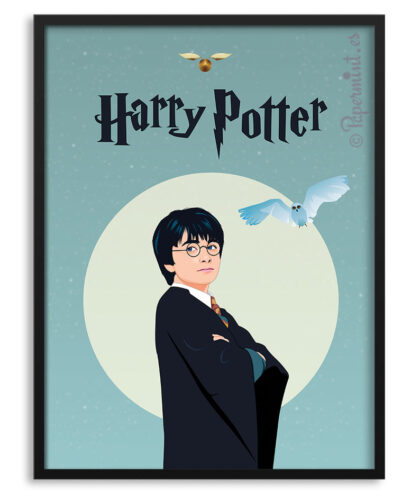 Cuadro con dibujo de Harry Potter.