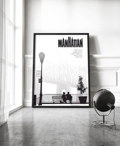 Cuadro de "Manhattan" decorando salón de casa.