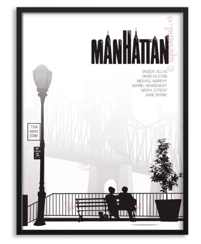 Póster con marco de la película "Manhattan"